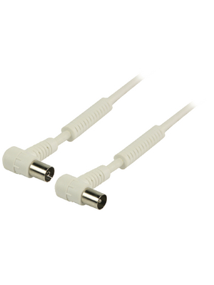 Valueline - VLSP40120W15 - Coax Cable 120 dB Angled 1.50 m Coax Male / Coax Female, VLSP40120W15, Valueline