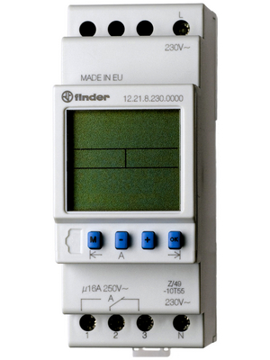 Finder - 12.21.8.230.0000 - Time clock relay DIN-rail, 12.21.8.230.0000, Finder