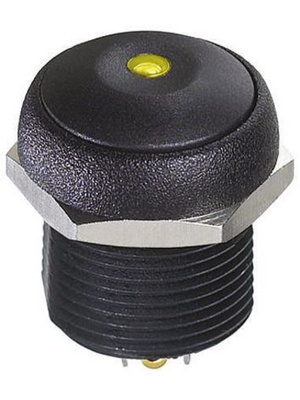 Apem - IRR3S422LOY - Push-button Switch Momentary function black, IRR3S422LOY, Apem