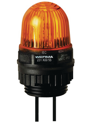Werma - 231 300 55 - Installation LED light, 22.5 mm, yellow, 24 VDC, 231 300 55, Werma
