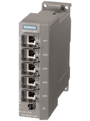 Siemens - 6GK5005-0BA00-1AA3 - Industrial Ethernet Switch 5x 10/100 RJ45 IP 30, 6GK5005-0BA00-1AA3, Siemens