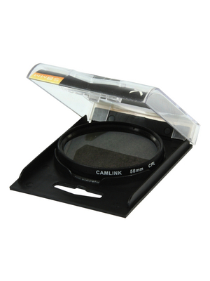 Camlink - CL-58CPL - Cir-Polarizing Filter 58 mm black, CL-58CPL, Camlink