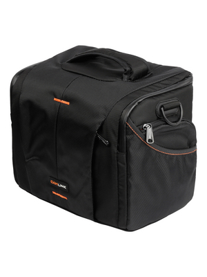 Camlink - CL-CB22 - Shoulder bag 170 x 250 x 210 mm black-orange, CL-CB22, Camlink