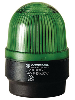 Werma - 201 200 75 - LED continuous lamp, green, 24 VDC, 201 200 75, Werma