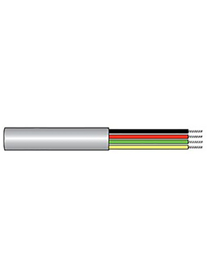 Alpha Wire - 1608-SL030 - Data cable unshielded   8  x0.12 mm2 Bare copper stranded wire grey, 1608-SL030, Alpha Wire