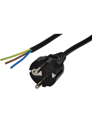 Maxxtro - PB-416-08-S - Mains cable Type F (CEE 7/4) Open 2.50 m, PB-416-08-S, Maxxtro