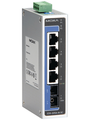 Moxa - EDS-205A-M-SC - Switch 4x 10/100 1x 100FX SC/MM, EDS-205A-M-SC, Moxa
