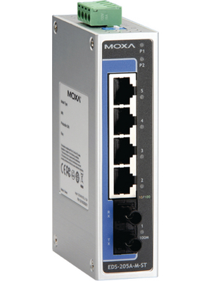 Moxa - EDS-205A-M-ST - Switch 4x 10/100 1x 100FX ST/MM, EDS-205A-M-ST, Moxa