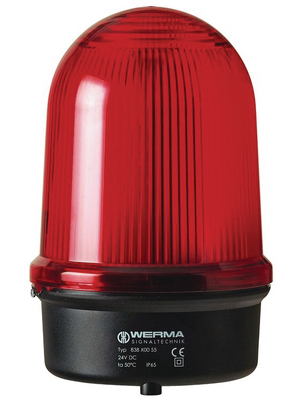 Werma - 838 100 55 - Large double flashlight, red, 24 VDC, 838 100 55, Werma
