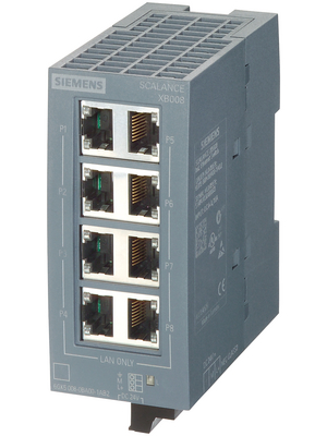 Siemens - 6GK5008-0BA00-1AB2 - Industrial Ethernet Switch 8x 10/100 RJ45 IP 20, 6GK5008-0BA00-1AB2, Siemens