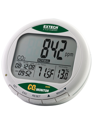 Extech Instruments - CO200 - Air quality monitor 0...9999 ppm -10...+60 C 0.1...99.9 %, CO200, Extech Instruments