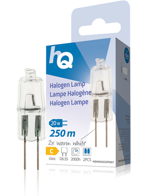HQ - HQHG635CAPS001 - Halogen lamp 12 V G6.35 PU=Pack of 2 pieces, HQHG635CAPS001, HQ