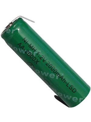 Yuasa - AA-2000X-HBO - NiMH rechargeable battery 1.2 V 1950 mAh, AA, AA-2000X-HBO, Yuasa