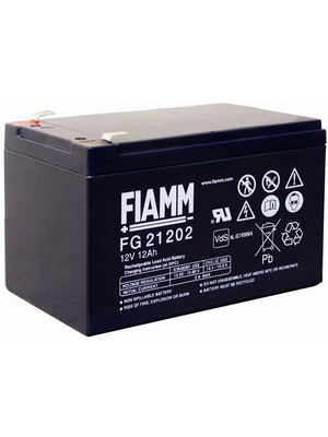 Fiamm - FG21202 - Lead-acid battery 12 V 12 Ah, FG21202, Fiamm