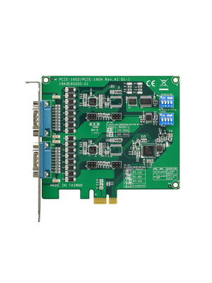 Advantech - PCIE-1602B-AE - PCI-E x1 Card 2x RS232/RS422/485 DB9M, PCIE-1602B-AE, Advantech