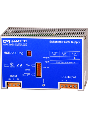 Camtec - HSEureg07201.90T - Laboratory Power Supply 1 Ch. 90 VDC 8 A, Programmable, HSEureg07201.90T, Camtec