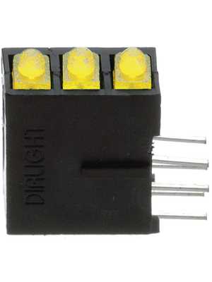 Dialight - 570-0100-333F - PCB LED 2 mm round yellow/yellow/yellow standard, 570-0100-333F, Dialight