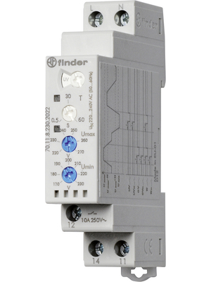Finder - 70.11.8.230.2022 - Voltage monitoring relay, 10 A  @ 250 VAC, 70.11.8.230.2022, Finder