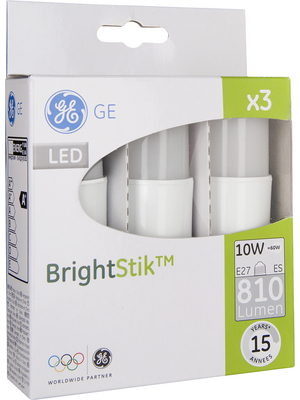 GE Lighting - LED BRIGHT STIK E27 6W/830 TRIO - LED lamp E27;PU=Pack of 3 pieces, LED BRIGHT STIK E27 6W/830 TRIO, GE Lighting