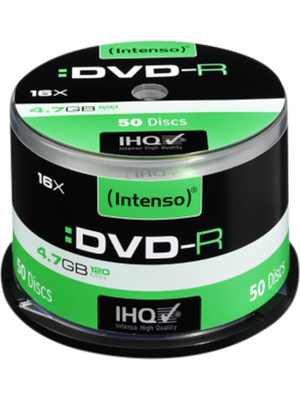 Intenso - 4101155 - DVD-R 4.7 GB Spindle of 50, 4101155, Intenso