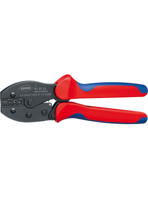 Knipex - 97 52 34 SB - Crimping pliers Non-insulated, open plug connectors (2.8 + 4.8 mm) 1...2.5 mm2, 97 52 34 SB, Knipex
