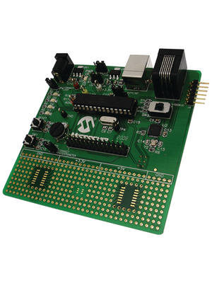 Microchip - DM300027 - 16-Bit 28-Pin Starter Board PC hosted mode PIC24FJ64GA002 and dsPIC33FJ12GP202  9 V, DM300027, Microchip