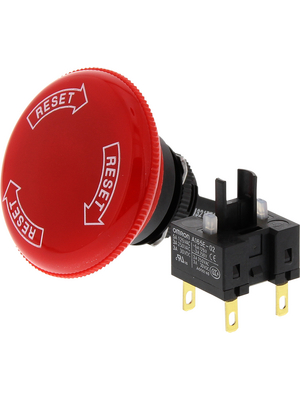 Omron Industrial Automation - A165E-M-02 - Emergency stop switch red 2 NC, A165E-M-02, Omron Industrial Automation