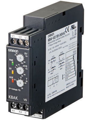 Omron Industrial Automation - K8AK-VS2 24VAC/DC - Voltage monitoring relay, K8AK-VS2 24VAC/DC, Omron Industrial Automation