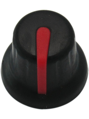RND Components - RND 210-00312 - Plastic Round Knob, black, 6.0 mm D Shaft, RND 210-00312, RND Components