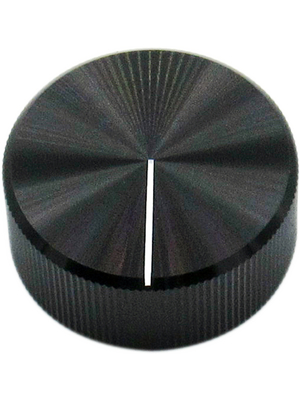 RND Components - RND 210-00352 - Aluminium Knob, black, 6.4 mm shaft, RND 210-00352, RND Components