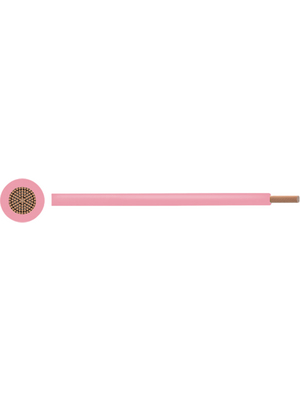 RND Cable - RND 475-00166 - Stranded wire, 6.00 mm2, pink Copper PVC, RND 475-00166, RND Cable