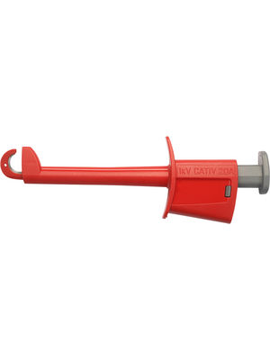 Schtzinger - SKPS 8341 Ni / RT - Safety Hook Clip ? 4 mm red + black 1000 V, 20 A, CAT IV, SKPS 8341 Ni / RT, Schtzinger