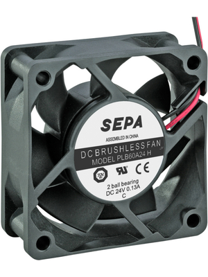 Sepa - PLB60A24SE16A - Axial fan 60 x 60 x 25 mm 36.7 m3/h 26.4 VDC, PLB60A24SE16A, Sepa