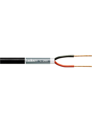 Tasker - C265 - Black - Audio cable   2 x1.00 mm2 black, C265 - Black, Tasker