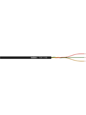 Tasker - TSK1146 - Audio cable   3 x0.04 mm2 black, TSK1146, Tasker