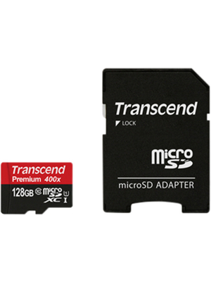 Transcend - TS128GUSDU1 - MicroSD Memory Card 128 GB, TS128GUSDU1, Transcend