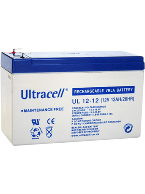 Ultracell - UL12-12 - Lead-acid battery 12 V 12 Ah, UL12-12, Ultracell