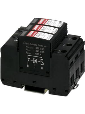 Phoenix Contact - VAL-MS 600DC-PV/2+V - Photovoltaic Surge Protection Device 80 A, VAL-MS 600DC-PV/2+V, Phoenix Contact