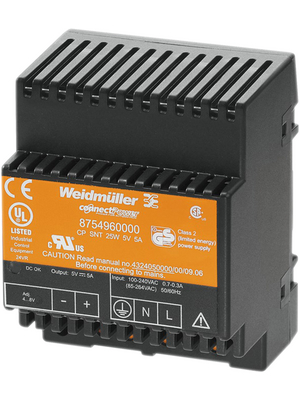Weidmller - CP SNT 25W 5V 5A - Switched-mode power supply 5 VDC / 5 A, CP SNT 25W 5V 5A, Weidmller