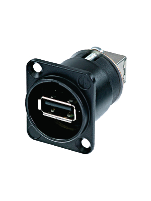 Neutrik - NAUSB-W-B - USB Device Socket, NAUSB-W-B, Neutrik