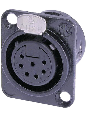 Neutrik - NC7FD-L-B-1 - XLR Panel-mount female receptacle 7 N/A DL Soldering Connection black, NC7FD-L-B-1, Neutrik