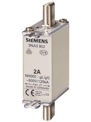 Siemens - 3NA3801 - Fuse link 6 A NH000 SENTRON, 3NA3801, Siemens