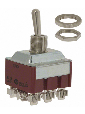 Apem - 657H - Industrial toggle switch (on)-off-(on) 3P, 657H, Apem