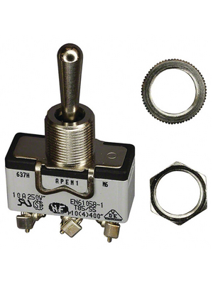 Apem - 637H - Industrial toggle switch (on)-off-(on) 1P, 637H, Apem