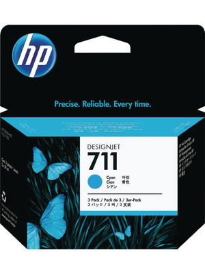 Hewlett Packard (DAT) - CZ134A - Ink triple pack 711 Cyan, CZ134A, Hewlett Packard (DAT)