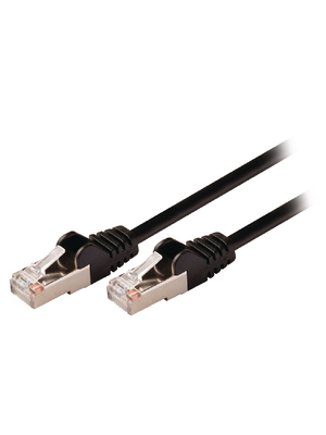 Valueline - VLCP85121B025 - Patch cable CAT5 SF/UTP 0.25 m black, VLCP85121B025, Valueline