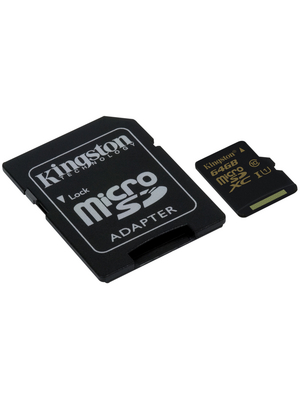 Kingston Shop - SDCA10/64GB - microSDXC card, 64 GB, SDCA10/64GB, Kingston Shop
