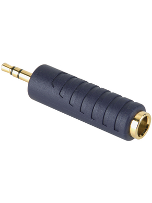 Bandridge - SAP042 - Headphone adapter 1x jack plug, stereo male 3.5 mm C 1x jack coupling, stereo female 6.3 mm m C f, SAP042, Bandridge