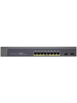 Netgear - GS510TP-100EUS - Switch 8x 10/100/1000 PoE 2x SFP Desktop / 19", GS510TP-100EUS, Netgear
