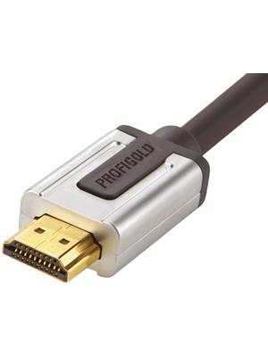Profigold - PROV1202 - HDMI cable with Ethernet 2.00 m black-silver, PROV1202, Profigold
